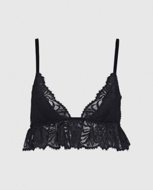 La Senza Unlined Lace lette Bras Women Black | IWy41mRt