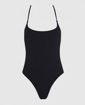 La Senza Unlined Microfiber Bodysuit Lingerie Women Black | FaZ6bctE