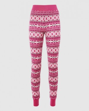 La Senza Waffle Pajama Sleepwear Women Pink | KIh8pElO