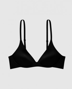 La Senza Wireless Light Push Up Bras Women Black | pPjC6xHZ