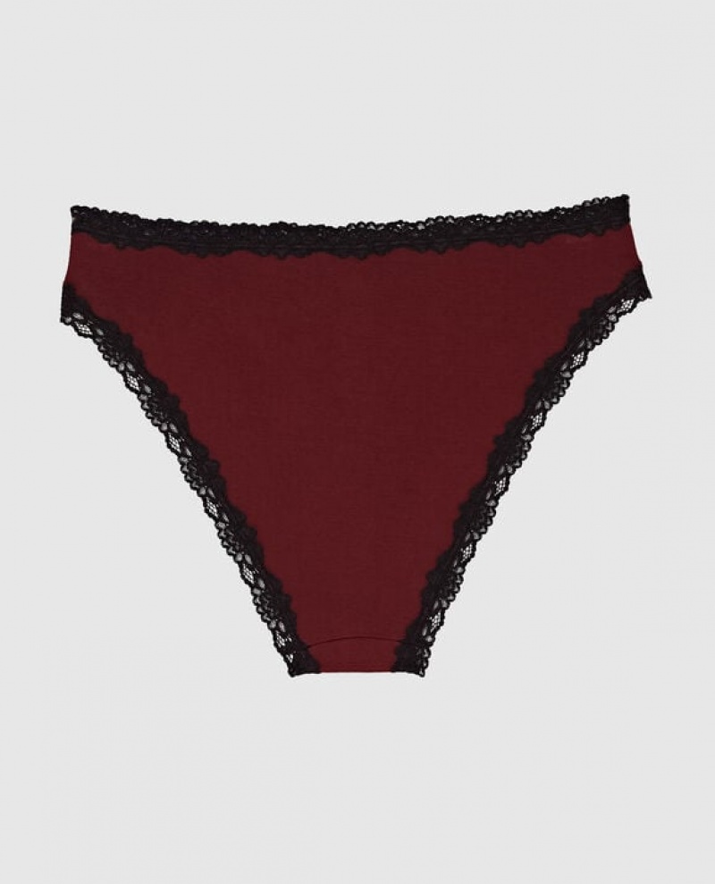 La Senza Bikini Panty Underwear Women Red Burgundy | TPyohl1K