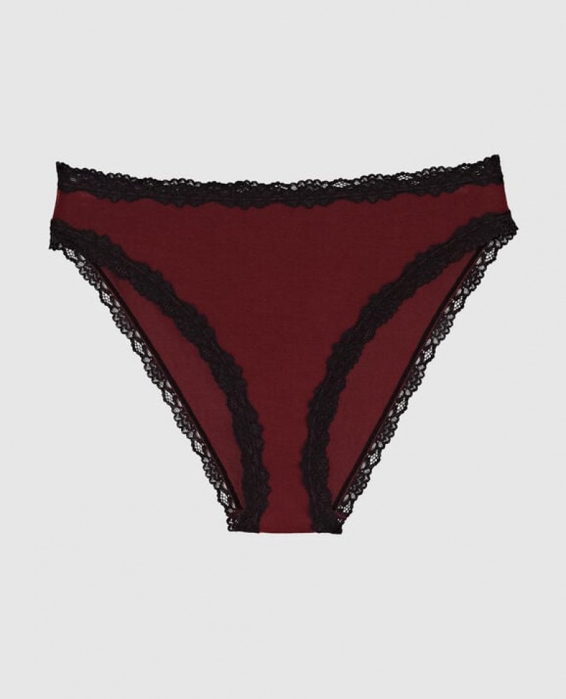 La Senza Bikini Panty Underwear Women Red Burgundy | TPyohl1K