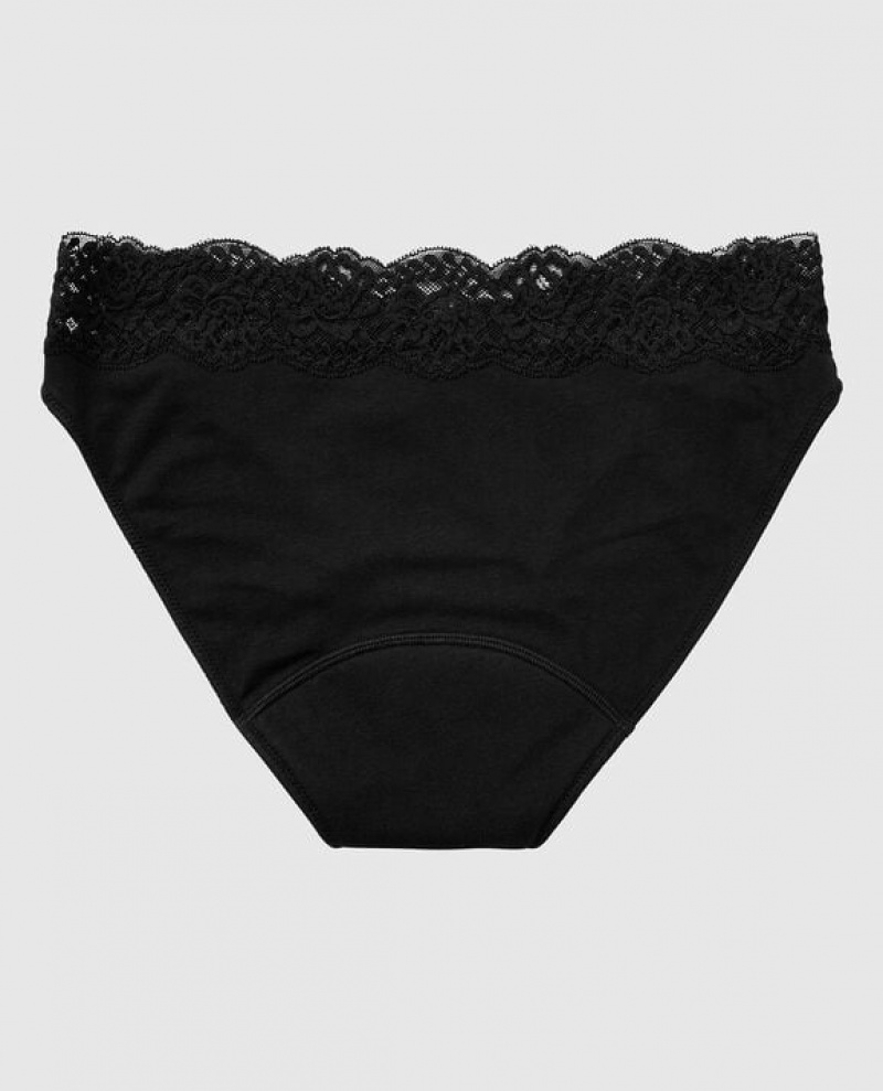 La Senza Bikini Period Panty Underwear Women Black | XTwMXMFf