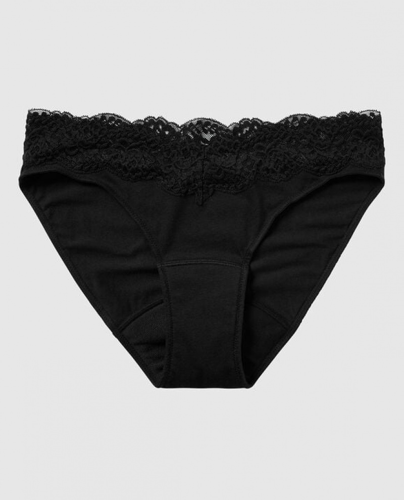 La Senza Bikini Period Panty Underwear Women Black | XTwMXMFf