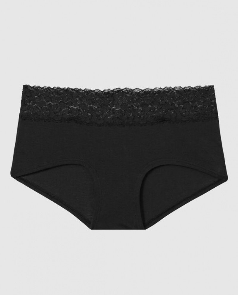 La Senza Boyshort Panty Underwear Women Black | OYHn4iyM