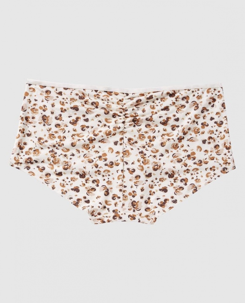 La Senza Boyshort Panty Underwear Women Cream Leopard | Vd4oUZAA