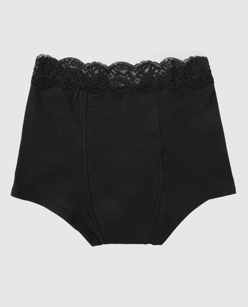 La Senza Boyshort Period Panty Underwear Women Black | SqjX8RNm