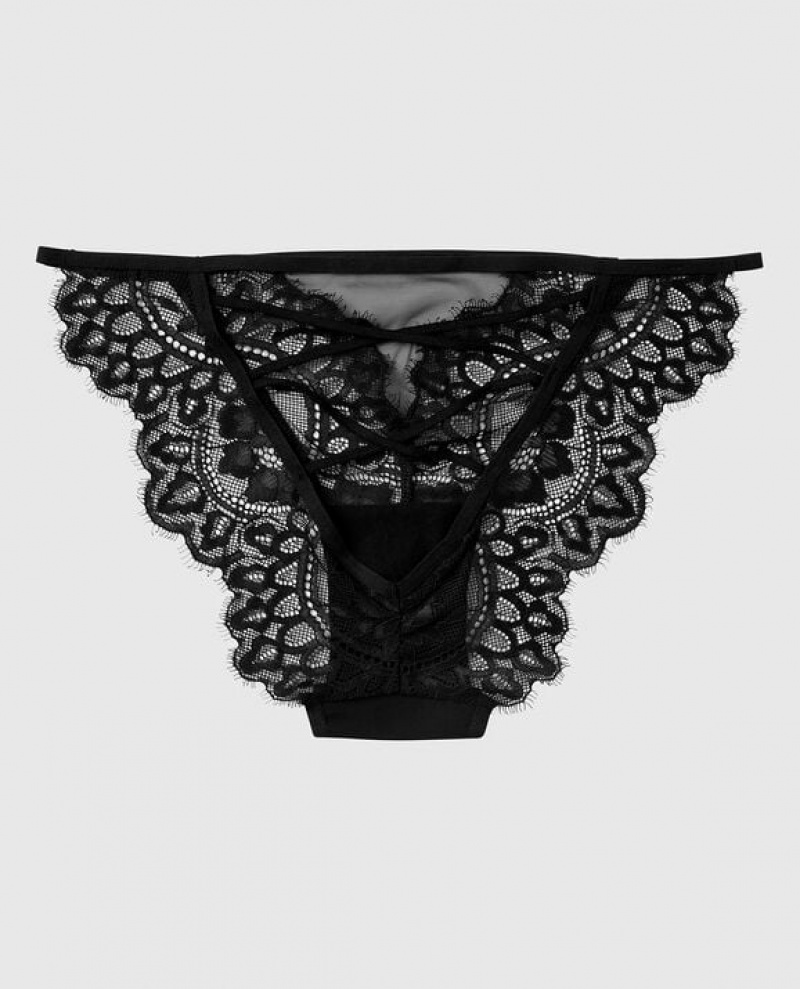 La Senza Bumless Bikini Panty Lingerie Women Black | U7SkudS3