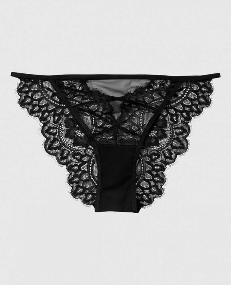 La Senza Bumless Bikini Panty Lingerie Women Black | U7SkudS3