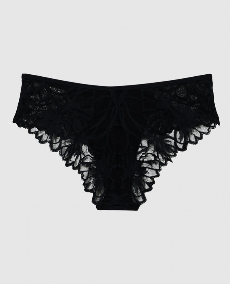 La Senza Cheeky Panty Underwear Women Black | W9Y8APFB