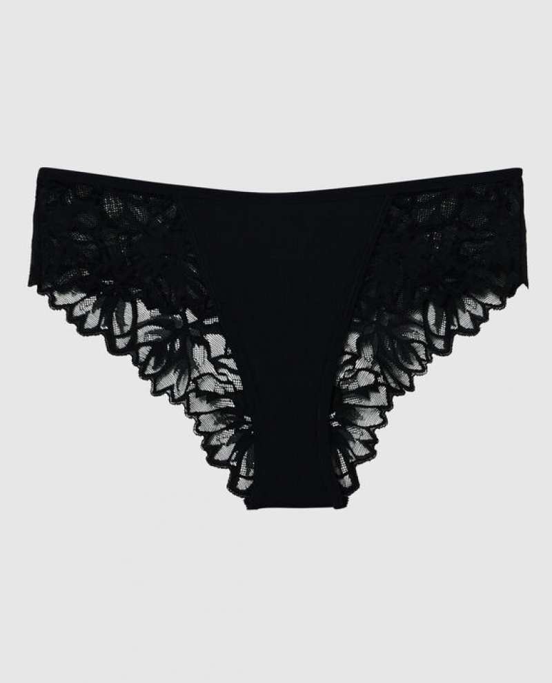 La Senza Cheeky Panty Underwear Women Black | W9Y8APFB