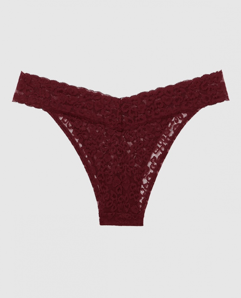 La Senza Cheeky Panty Underwear Women Red Burgundy | vzx38oSm