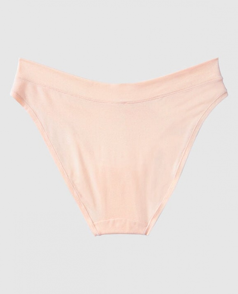 La Senza High Leg Bikini Panty Underwear Women Pink | hEs3Iayv