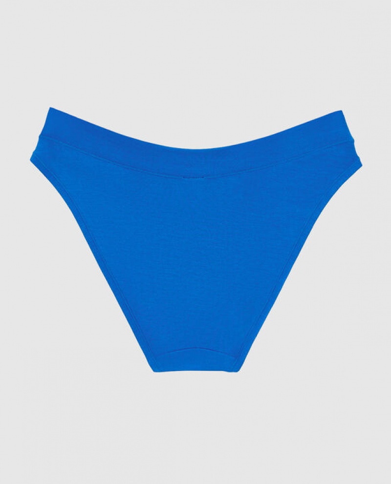 La Senza High Leg Bikini Panty Underwear Women Deep Blue | JG1MLeqZ