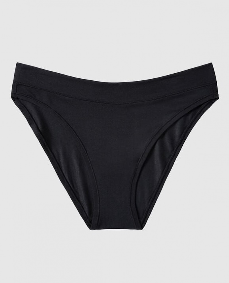 La Senza High Leg Bikini Panty Underwear Women Black | ByJj2oNG