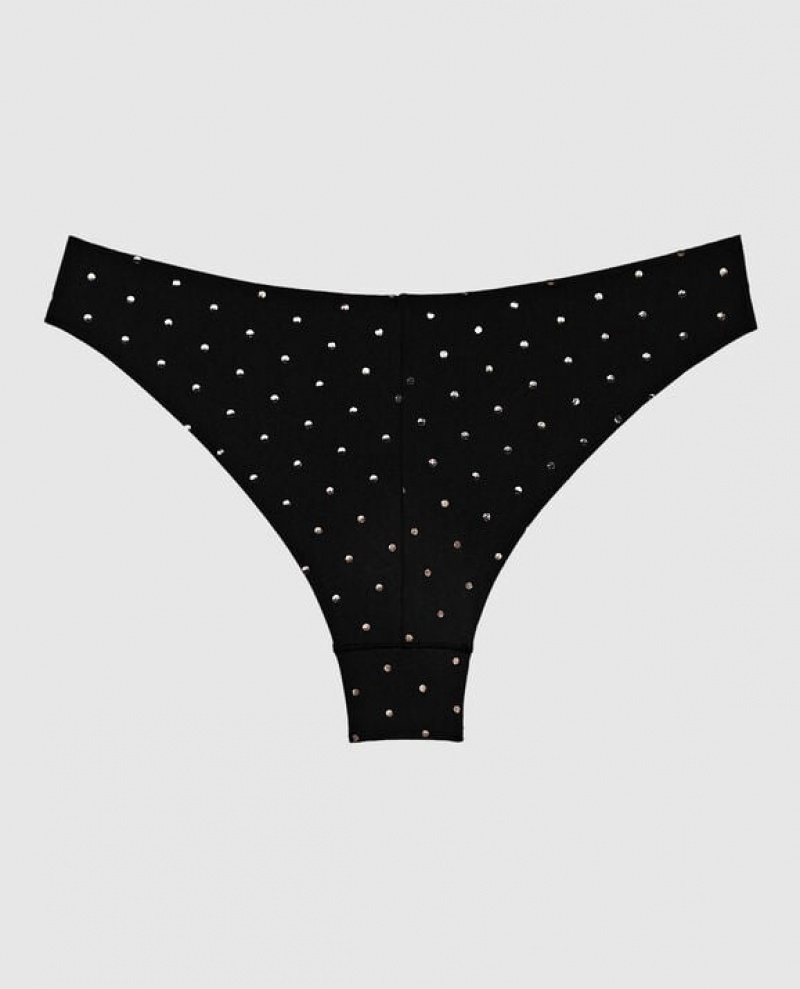 La Senza High Leg Cheeky Panty Underwear Women Black | A3dEX2wP