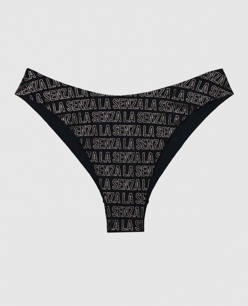 La Senza High Leg Cheeky Panty Underwear Women Black | uaFvwBHW