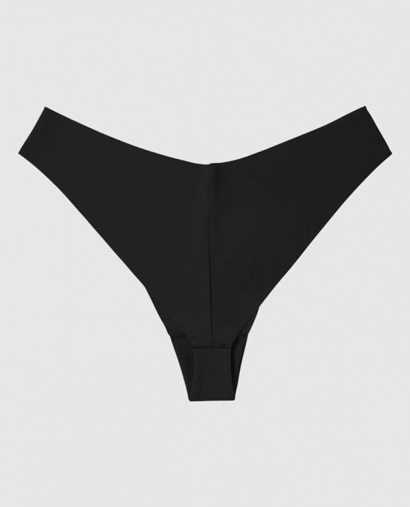 La Senza High Leg Cheeky Panty Underwear Women Black | TPCcFlM2