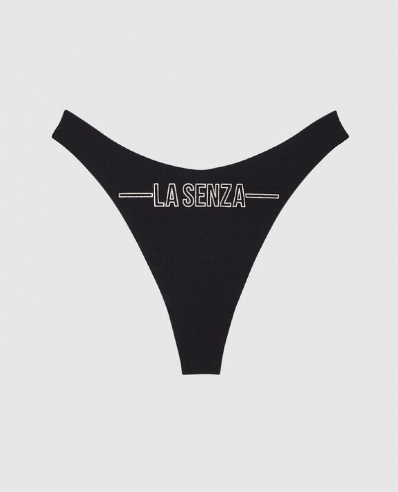 La Senza High Leg Thong Panty Underwear Women LZA Graphic | CXFSsZaA