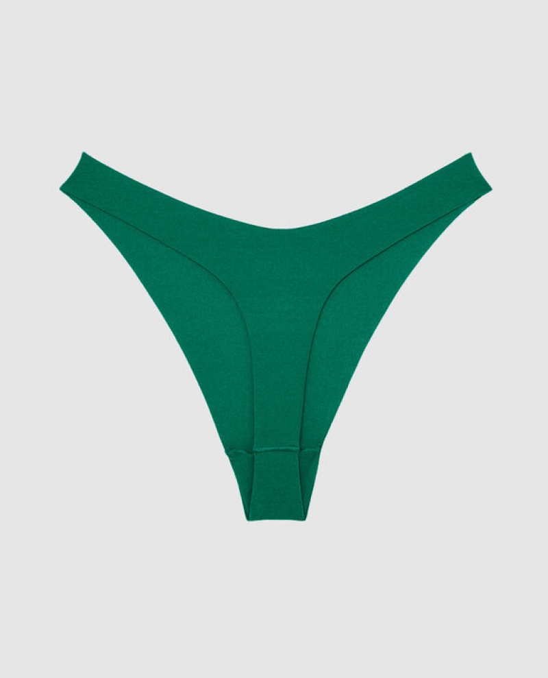 La Senza High Leg Thong Panty Underwear Women Green | PMF4clIz