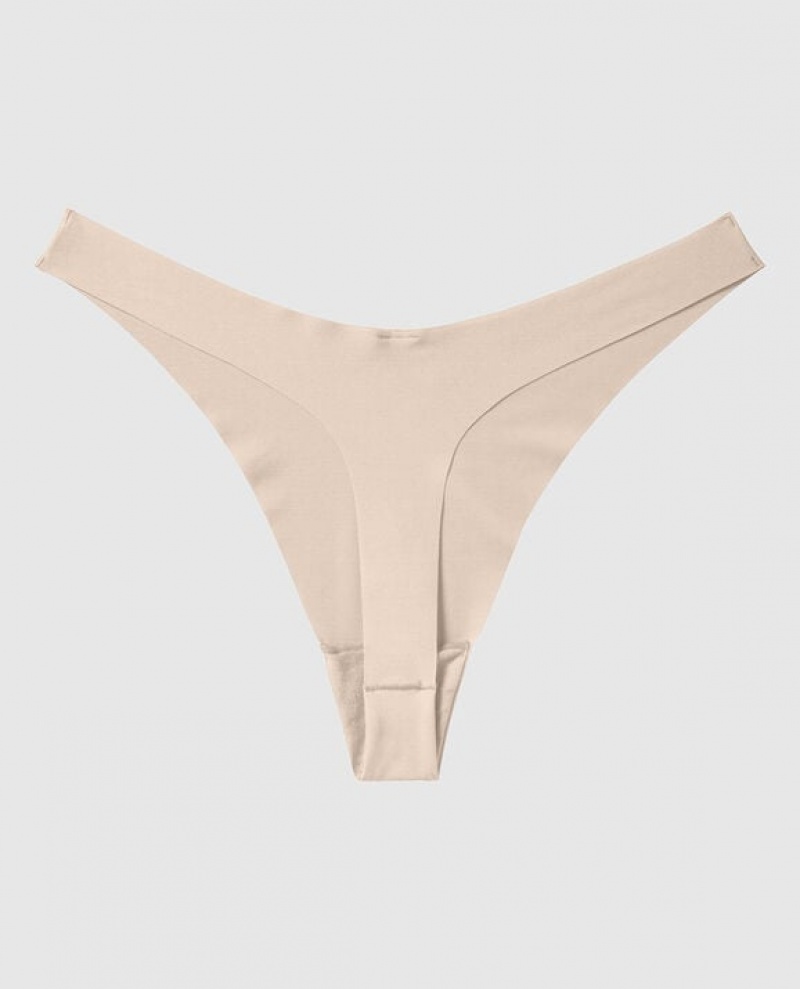 La Senza High Leg Thong Panty Underwear Women Rosetan 02MI | KKE5PD2Y