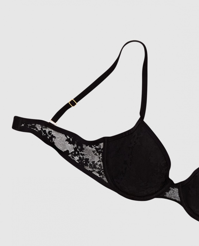 La Senza Lightly Lined Demi Bras Women Black | OPmoA6fH