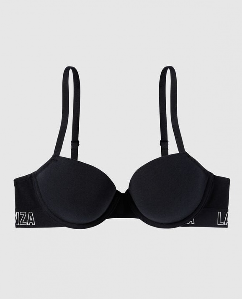 La Senza Lightly Lined Demi Bras Women Black | fwhILjPi