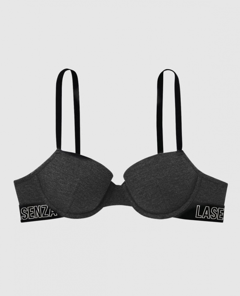 La Senza Lightly Lined Demi Bras Women Black | jaIwEfmb