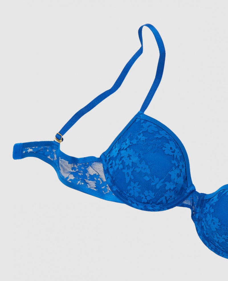 La Senza Lightly Lined Demi Bras Women Deep Blue | nWzJS0IC