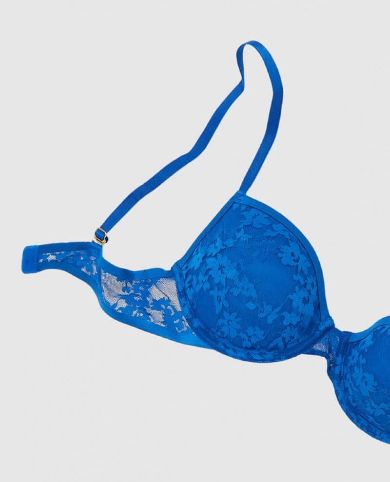 La Senza Lightly Lined Demi Bras Women Deep Blue | jp302Jnt