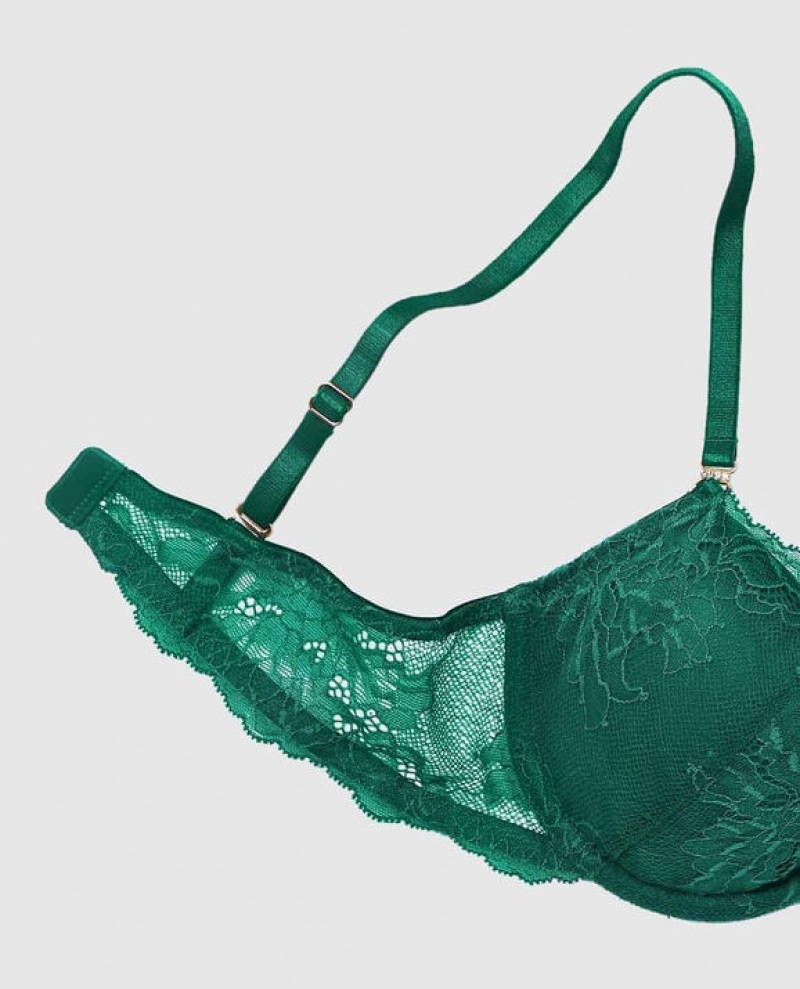 La Senza Lightly Lined Demi Bras Women Green | WqUQdvt7