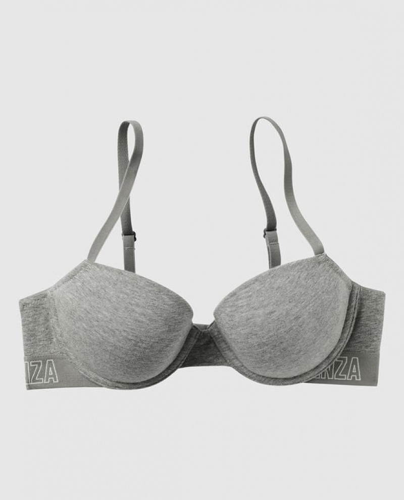 La Senza Lightly Lined Demi Bras Women Grey | NyNVp0RL