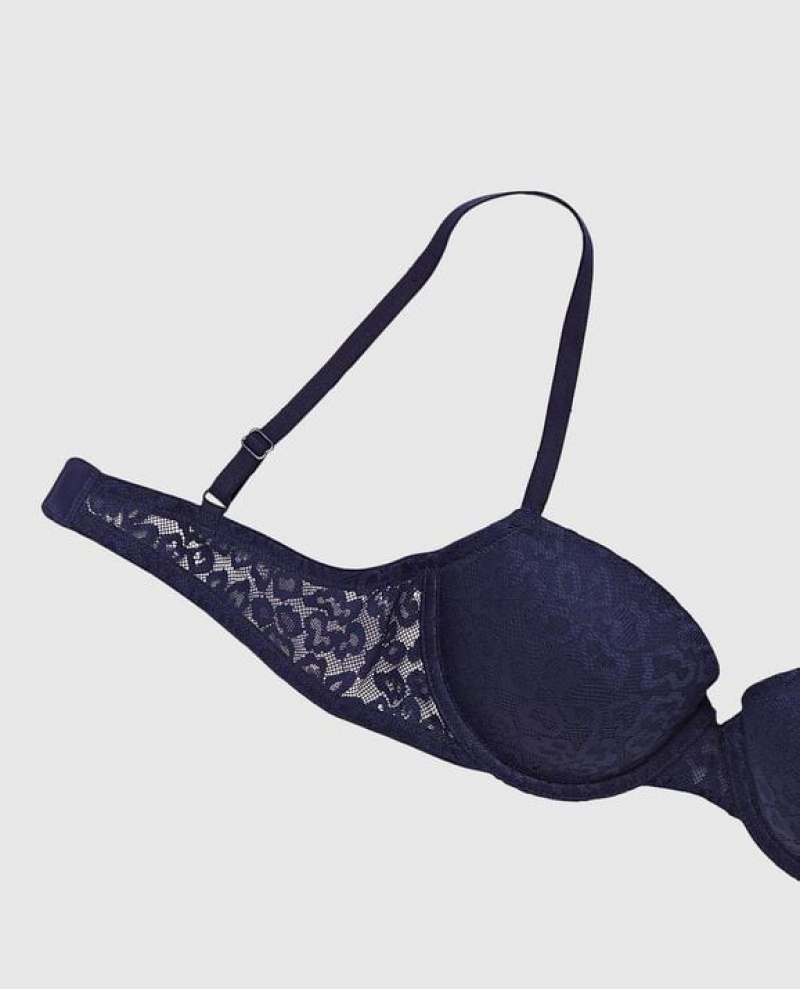 La Senza Lightly Lined Demi Bras Women Ocean Cavern | SzA75bCW