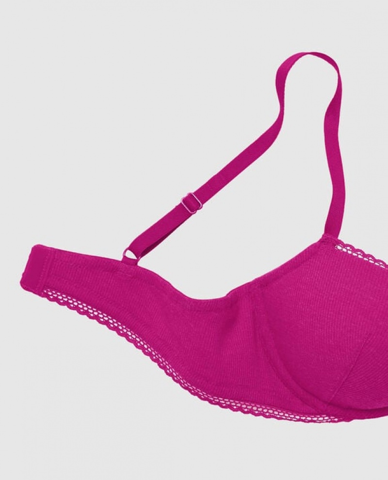 La Senza Lightly Lined Demi Bras Women Pink | oG5wmWXA