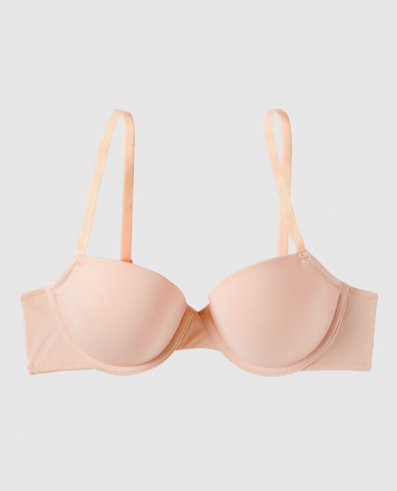 La Senza Lightly Lined Demi Bras Women Pink | ZmmPDZIN