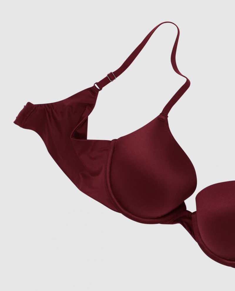 La Senza Lightly Lined Demi Bras Women Red Burgundy | 4cvjHRdk