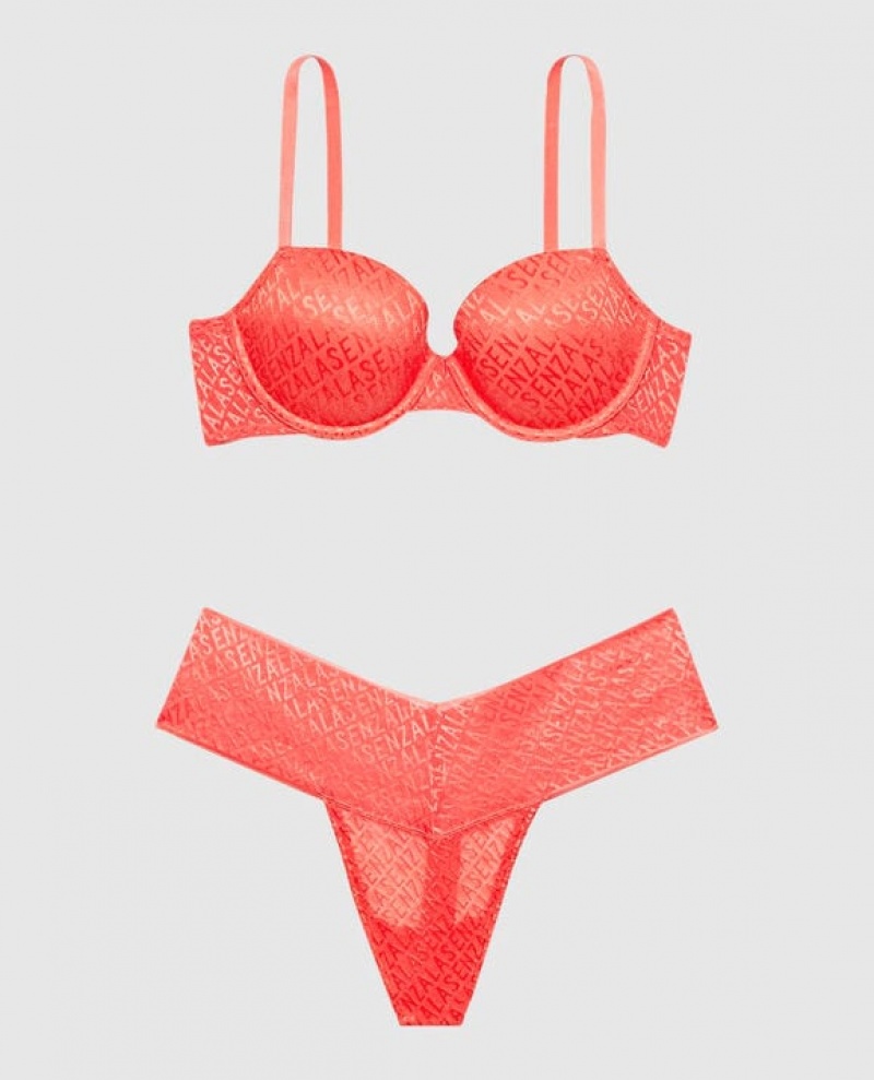 La Senza Lightly Lined Demi Bras Women Red | dshoblfW