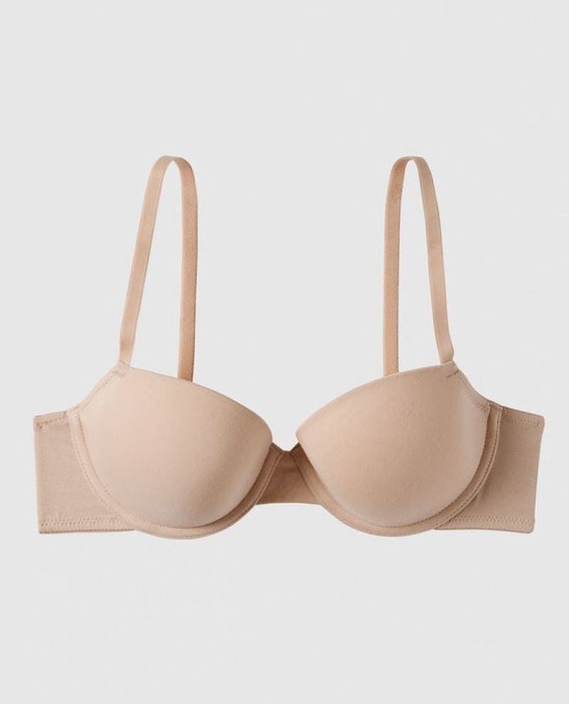 La Senza Lightly Lined Demi Bras Women Rosetan | CXmQL1Kn