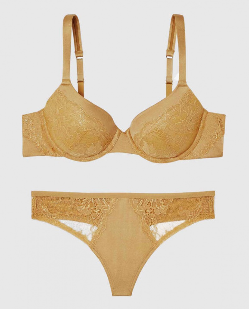 La Senza Lightly Lined Full Coverage Bras Women Gold | JSl9G5FZ