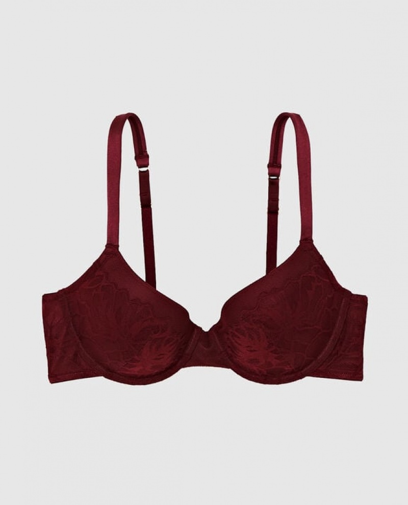 La Senza Lightly Lined Full Coverage Bras Women Red Burgundy | DtRNW3w1