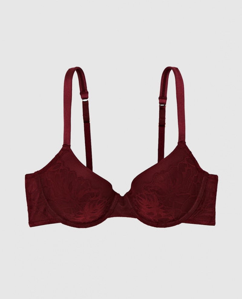 La Senza Lightly Lined Full Coverage Bras Women Red Burgundy | ATw4I7ab