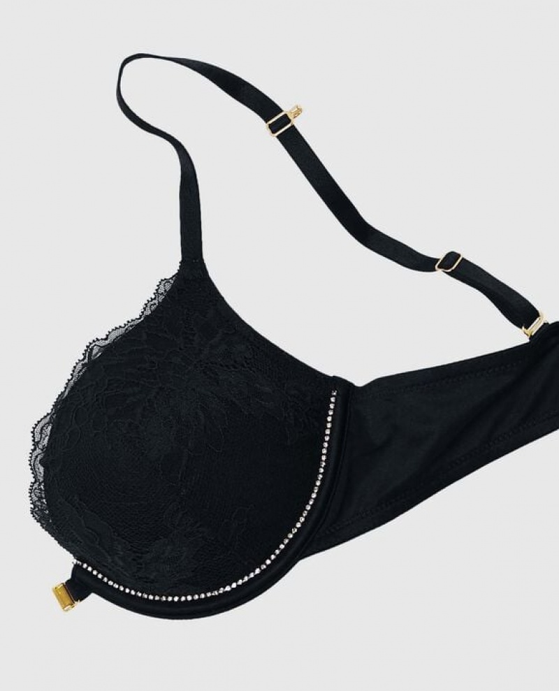 La Senza Push Up Bras Women Black | QfpHi6DK