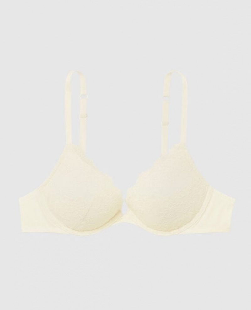 La Senza Push Up Plunge Bras Women White | P8eH1f9q