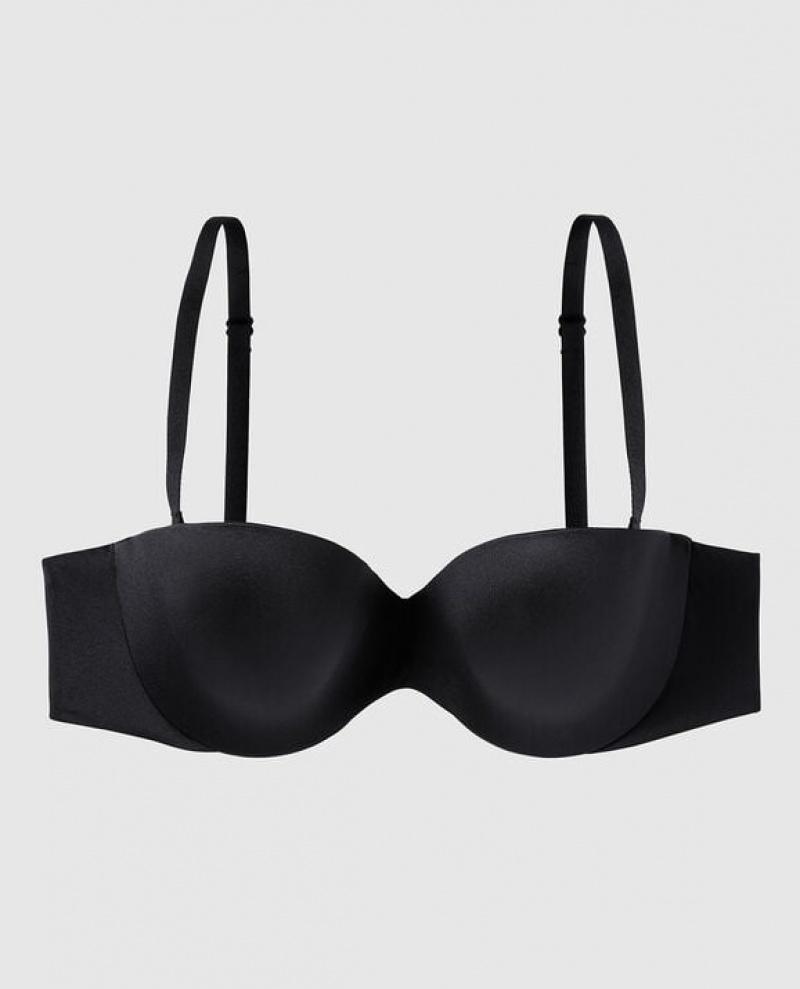 La Senza Strapless Lightly Lined Bras Women Black | MLeIpiMD