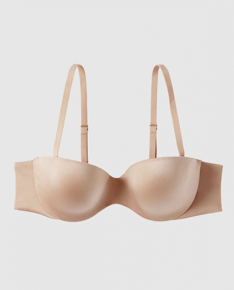 La Senza Strapless Lightly Lined Bras Women Rosetan | oQl6fHI7