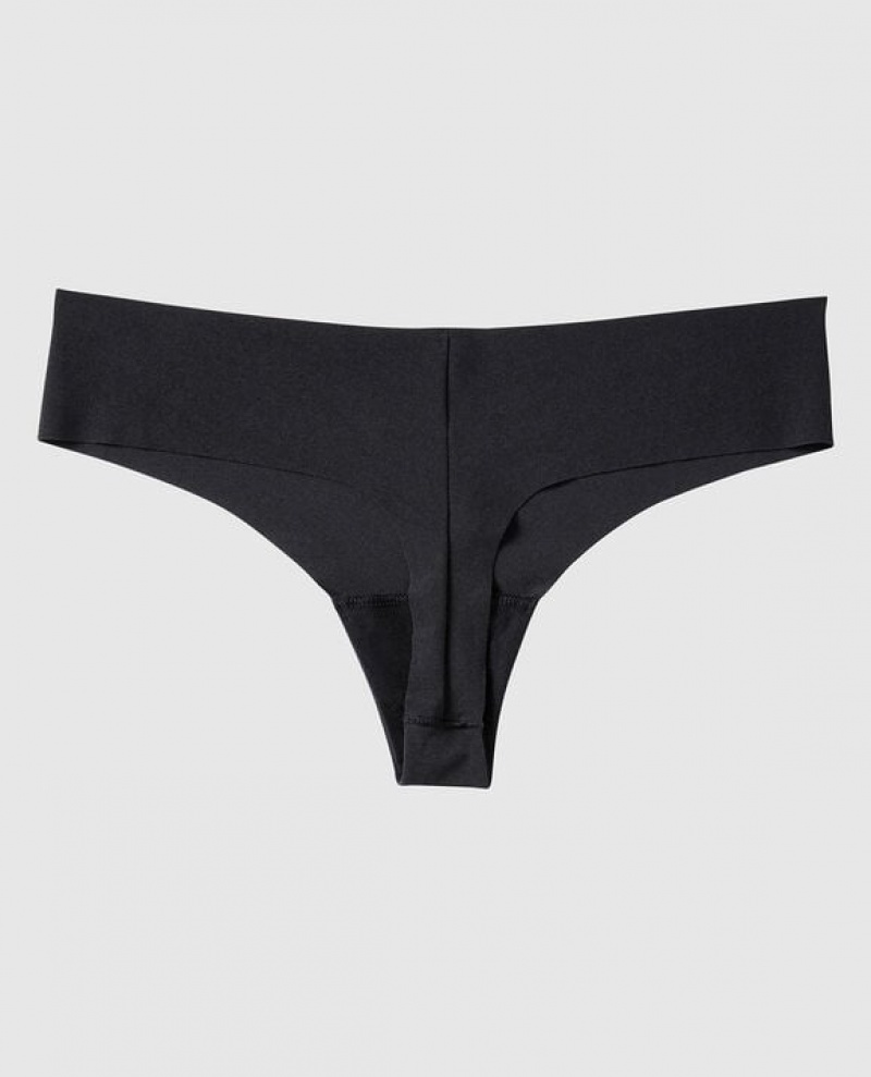 La Senza Thong Panty Underwear Women Black | tUTaYdnp