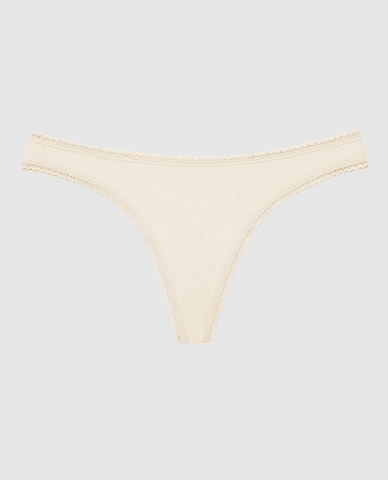 La Senza Thong Panty Underwear Women Pearl | yQybEqmG