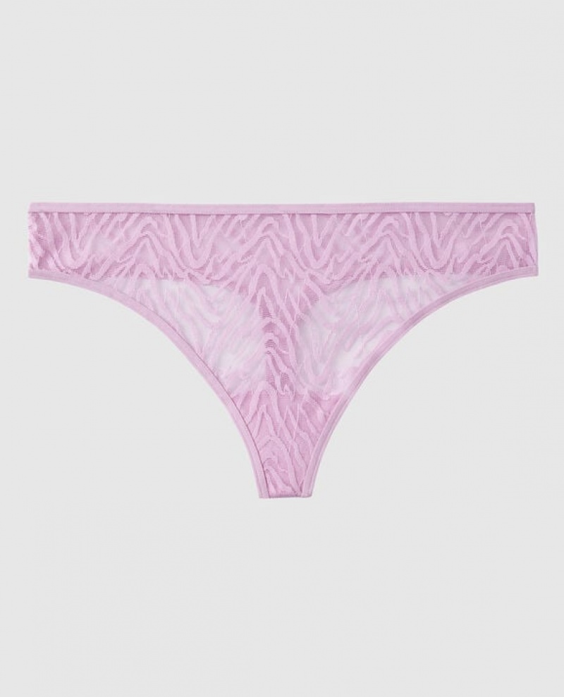 La Senza Thong Panty Underwear Women Purple | 2zFe9klQ