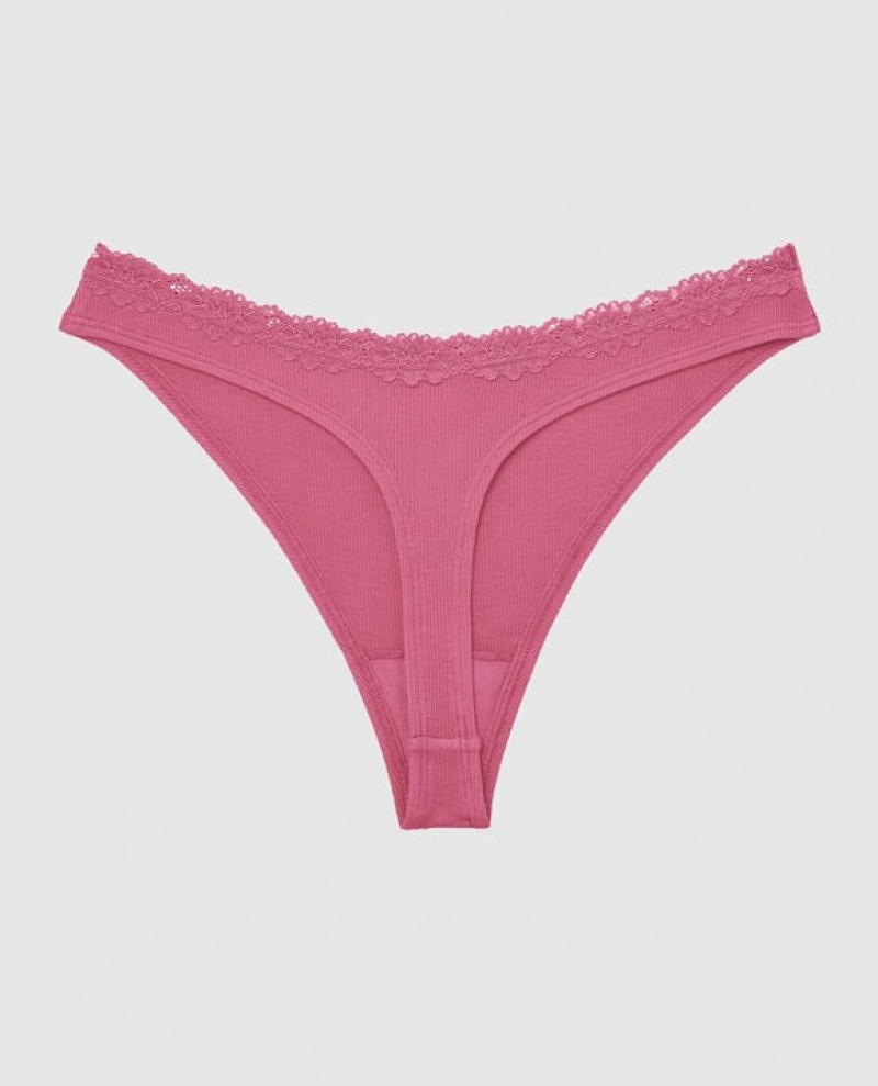 La Senza Thong Panty Underwear Women Rose | uW4zqQDm