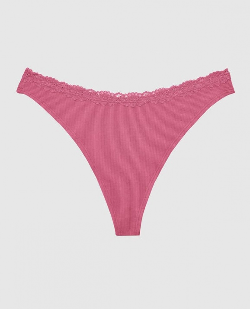 La Senza Thong Panty Underwear Women Rose | uW4zqQDm